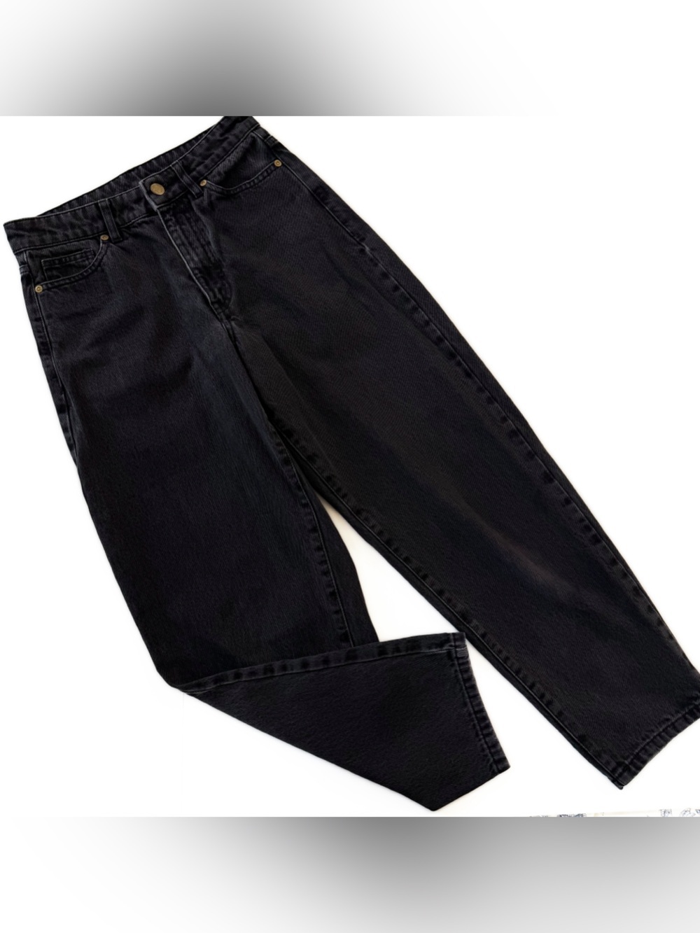 By Malene Birger Jeans Womens 28 Black High Rise Tapered Leg - Picture 2 of 10